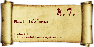 Maul Tímea névjegykártya