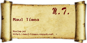 Maul Tímea névjegykártya